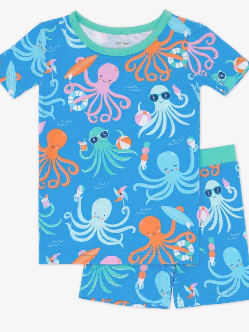 Little Sleepies Octopus Party Bamboo Pajama Set – 3T